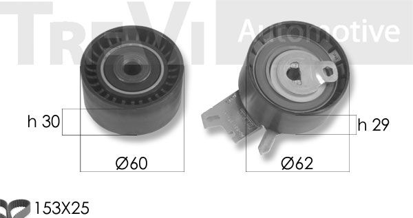 TREVI AUTOMOTIVE paskirstymo diržo komplektas KD1451